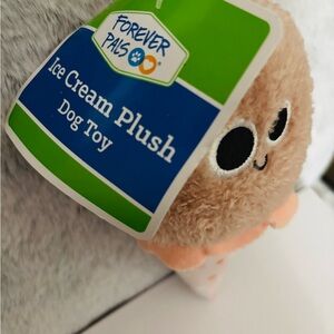 Forever 21 Ice Cream Plush Dog Toy - Cream and Black